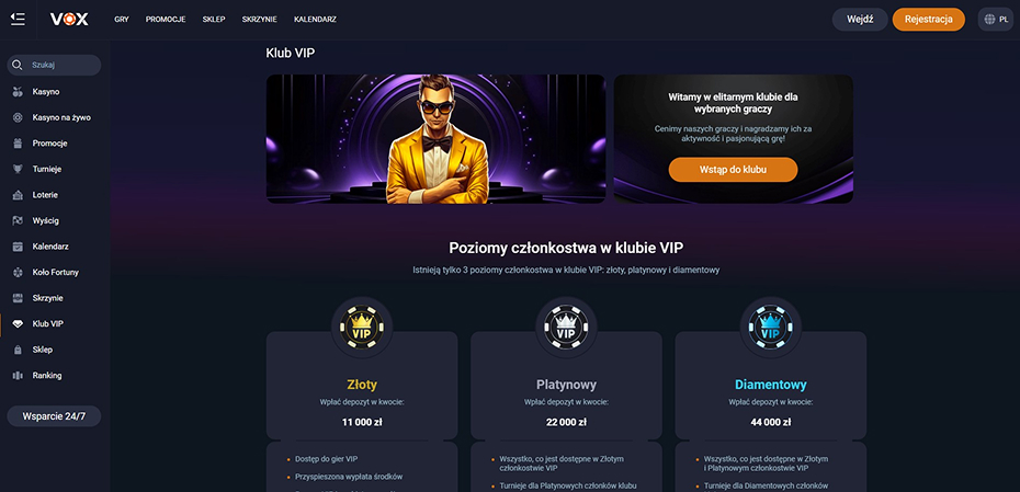 Recenzja VOX Casino — nowoczesne gry, bonusy i bezpieczeństwo